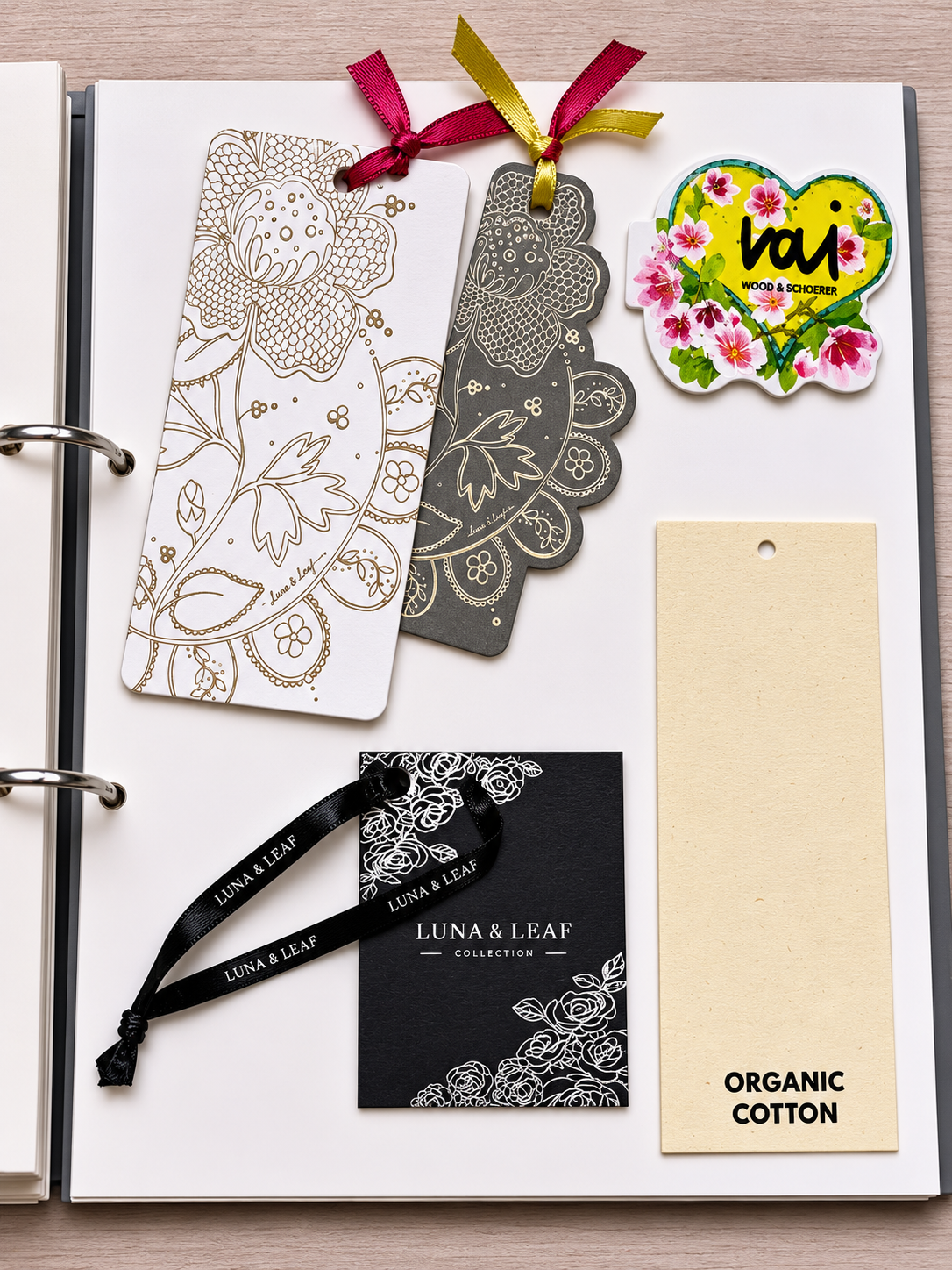 Gold & silver leaf tags